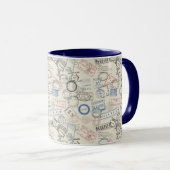 Mug Motif de timbres-poste du monde (Devant droit)
