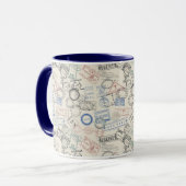 Mug Motif de timbres-poste du monde (Devant gauche)