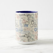 Mug Motif de timbres-poste du monde (Centre)