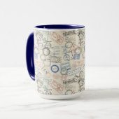 Mug Motif de timbres-poste du monde (Devant gauche)