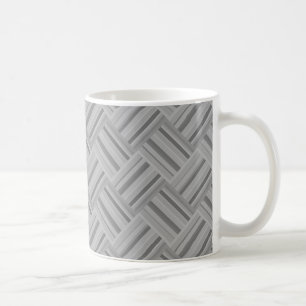 Mug Motif de tissage en diagonale rayures grises