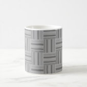 Mug Motif de tissage rayures grises (Centre)