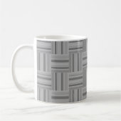 Mug Motif de tissage rayures grises (Gauche)