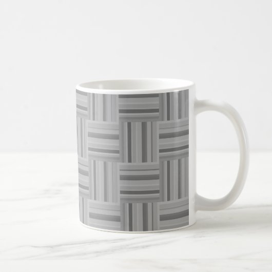 Mug Motif de tissage rayures grises (Droite)