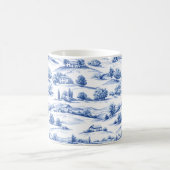 Mug Motif de toile botanique bleue (Centre)