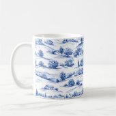 Mug Motif de toile botanique bleue (Gauche)