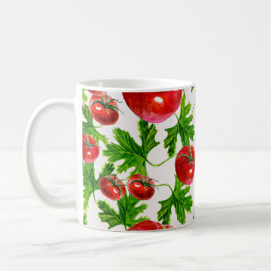 Mug Motif de tomate avec feuilles
