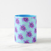 Mug Motif de tortue de mer rose et violet (Centre)