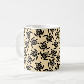 Mug Motif de tortue répétée de style côtier d'été (Devant gauche)