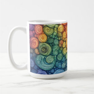 Mug Motif de tourbillon de gribouillis abstrait coloré