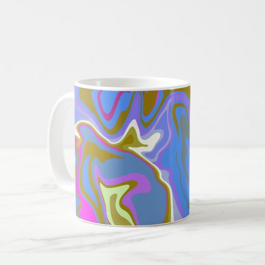 Mug Motif de tourbillon multicolore abstrait (Devant gauche)