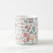Mug Motif de touristes en pastel (Centre)