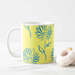 Mug Motif de tournesol bleu