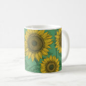 Mug Motif de tournesol jaune (Devant droit)