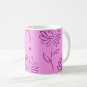 Mug Motif de tournesol violet (Devant droit)