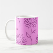 Mug Motif de tournesol violet (Gauche)