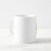 Mug Motif de tournesols monogrammés Décoratif (Devant gauche)