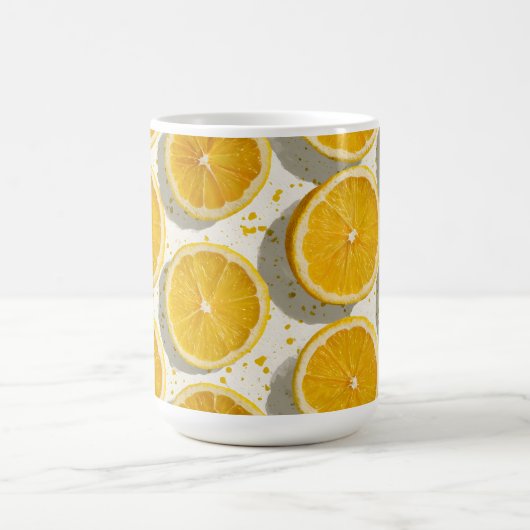 Mug Motif de tranche d'orange baignée de soleil (Centre)