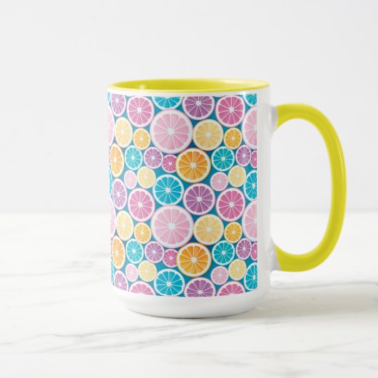 Mug Motif de tranches d'agrumes (Droite)