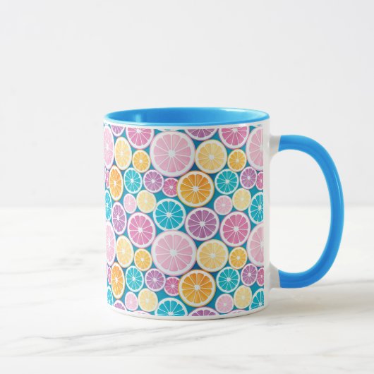 Mug Motif de tranches d'agrumes (Droite)
