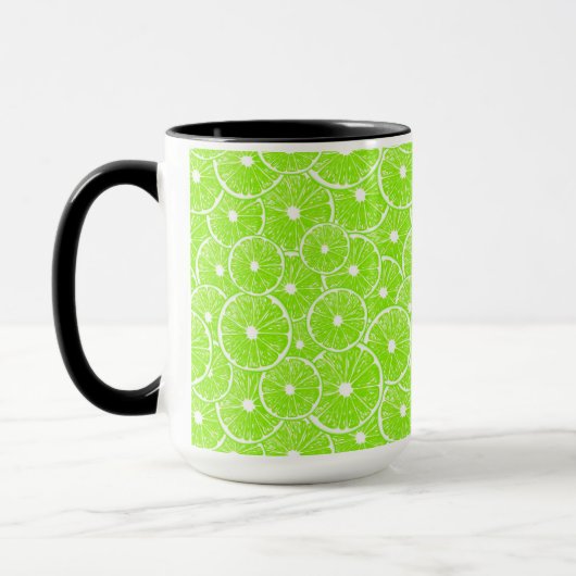 Mug Motif de tranches de chaux (Gauche)
