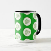 Mug Motif de tranches de concombre (Devant droit)