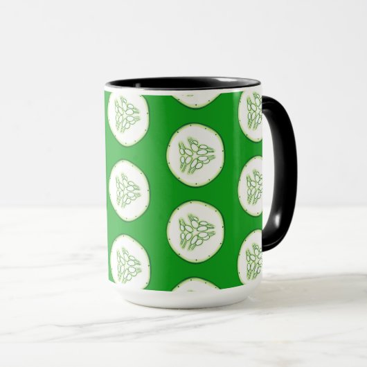 Mug Motif de tranches de concombre (Devant droit)