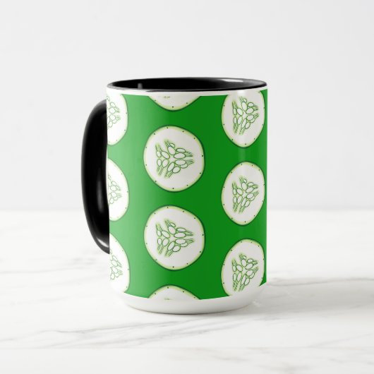 Mug Motif de tranches de concombre (Devant gauche)