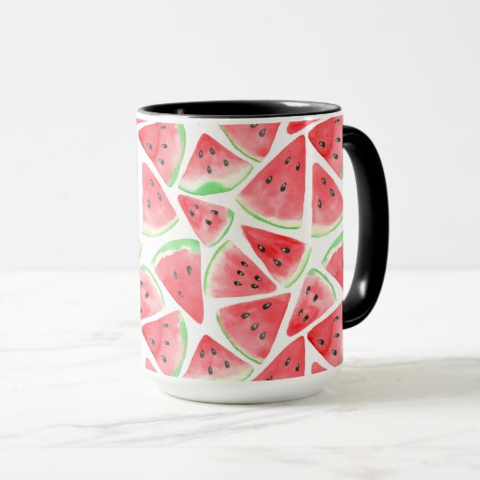Mug Motif de tranches de pastèque (Devant droit)