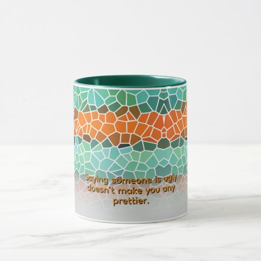 Mug Motif de triangle coloré unique & Citations (Centre)