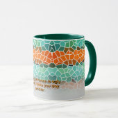 Mug Motif de triangle coloré unique & Citations (Devant droit)