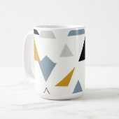 Mug Motif de triangles géométriques modernes (Devant gauche)