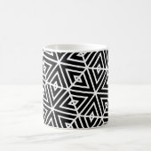 Mug Motif de triangles noir Hexagon blanc (Centre)