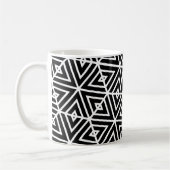 Mug Motif de triangles noir Hexagon blanc (Gauche)