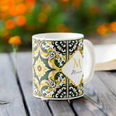 Mug Motif de tuiles méditerranéennes portugaises Monog