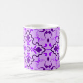 Mug Motif de tuiles violettes (Devant droit)