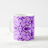 Mug Motif de tuiles violettes (Devant gauche)