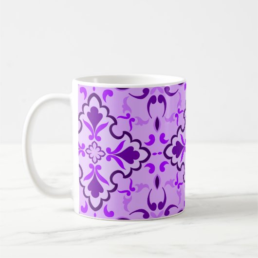 Mug Motif de tuiles violettes (Gauche)