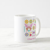 Mug Motif de typographie de papillon moderne (Devant droit)