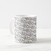 Mug Motif de typographie mathématique moderne (Devant gauche)