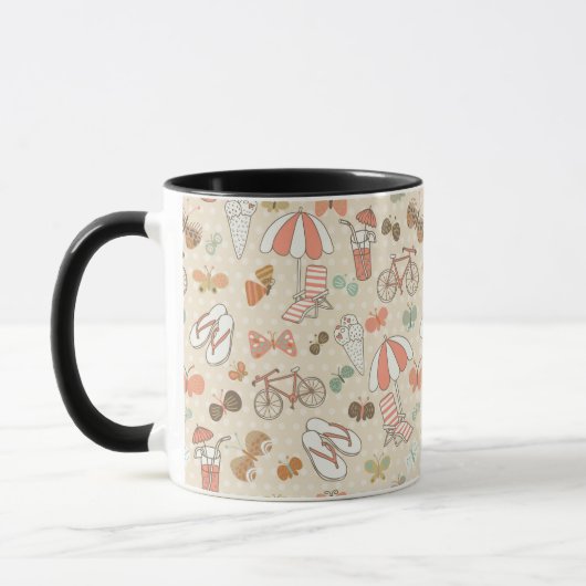 Mug Motif de vacances d'été (Gauche)