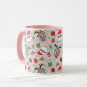 Mug Motif de vacances Disco Père Noël et Reindeer (Devant gauche)