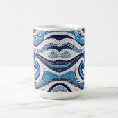 Mug Motif de vague bleu blanc 05 (Centre)