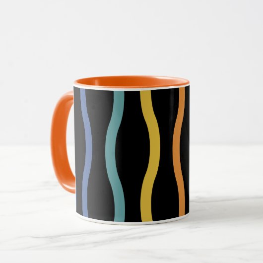 Mug Motif de vague coloré moderne (Devant gauche)