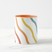 Mug Motif de vague coloré moderne (Centre)