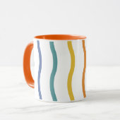 Mug Motif de vague coloré moderne (Devant gauche)