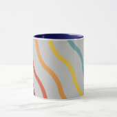 Mug Motif de vague coloré moderne (Centre)