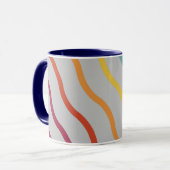Mug Motif de vague coloré moderne (Devant gauche)