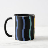 Mug Motif de vague coloré moderne (Gauche)
