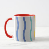 Mug Motif de vague coloré moderne (Gauche)